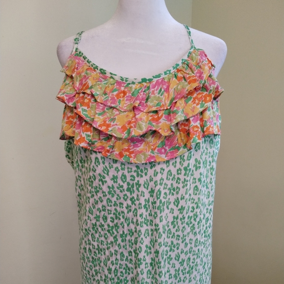 NWT Rixo x Target Leopard and Floral Print Spaghetti Strap Maxi Dress Size 1X - Picture 10 of 16